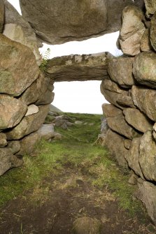Village Bay, House of the Fairies. The souterrain entrance from within.