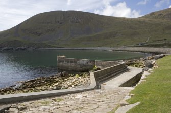 Village Bay, Quay. View from E looking across the bay to Clash na Bearnaich.