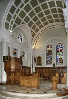Interior. Oblique view of Chancel.