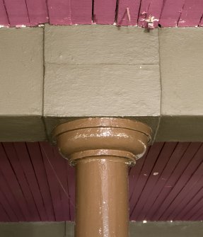 Interior. Second floor. Detail of column head without flange