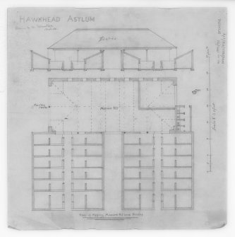 Hawkhead Asylum
Plan and elevation of Piggery, Manure Pit and Privies.
