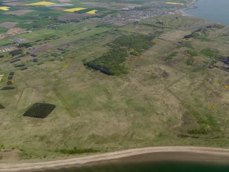 General oblique view of the training area, taken from the SW.