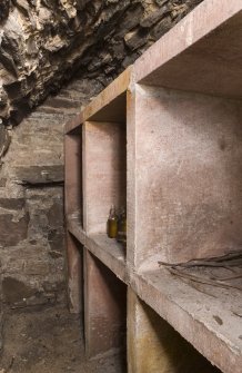 Interior. Basement. Wine bins