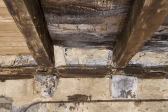 Interior. Basement. Cellar ceiling and corbels