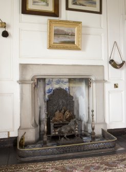 Interior. Tower. Mezzanine. Tower bedroom. Fireplace. Detail