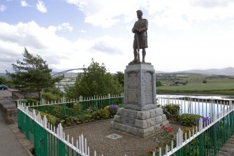 Distant view from NE with war memorial