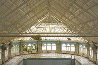 Skibo Castle. Pool Hall. View of roof structure