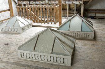 Interior. First floor. Attic space. Rooflights. Detail