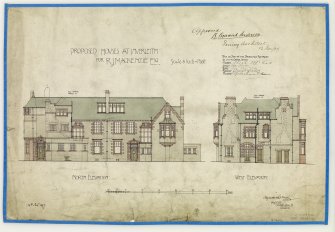 North Elevation and West Elevation.