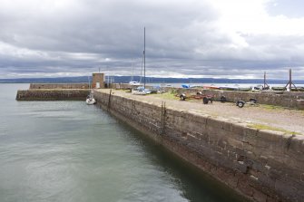 Main harbour wall, view from N