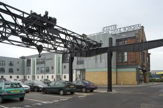 View of courtyard area from ESE