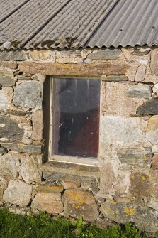 Inshore old house/barn, detail of window in E side.