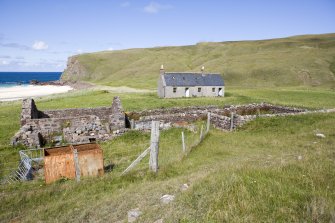 Kearvaig, farmstead and shepherd's house, general view from SSW.