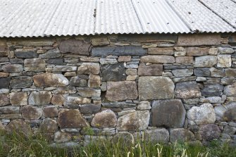 Inshore, shepherd's cottage/barn, view of blocked window in WSW side.