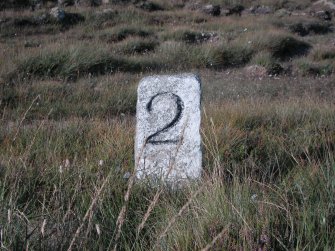 Clais Charnach, milestone, view from S.