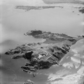 Fidra Lighthouse, oblique aerial view.