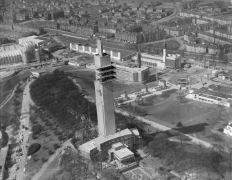 Glasgow, Empire Exhibition at Bellahouston Park prior to the opening 5 May 1938, oblique aerial view.