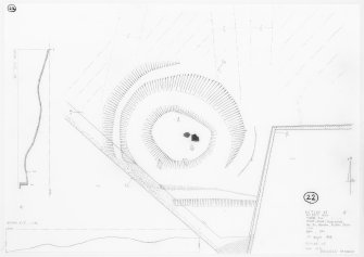 Plan and section of stone circle and ring-ditch