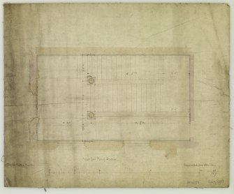 Staircase plan.
Titled: 'Upper-floor  Plan of Staircase.  For The Faculty of Procurators.  Glasgow  33 Bath Street  October 1855.'