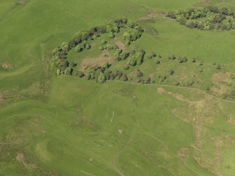 Oblique aerial view centred on the vestigial remains of a Starfish decoy site, taken from the SW.