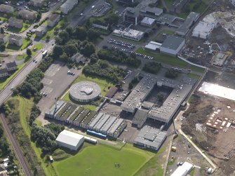 Oblique aerial view of St Augustines RC High school, taken  from the NW.