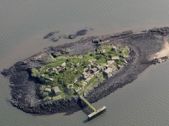 Oblique aerial view of Inchmickery, taken from the W.