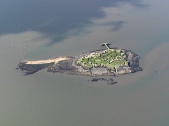 Oblique aerial view of Inchmickery, taken from the E.