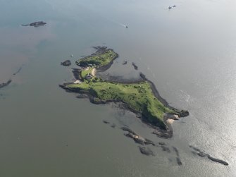 General oblique aerial view of Inchcolm, taken from the W.