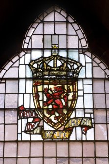 Interior. Ground floor. Central hall. Detail of stained glass