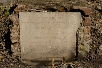 Grave plot no. 845, Frederick Augustus Sykes, detail of plaque
