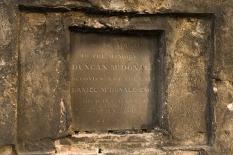 Grave plot no. 658, Duncan McDonald, detail of plaque
