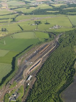 Oblique aerial view of the marshalling yard, taken from the NW.