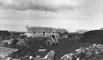 View of a crofter's dwelling at Daliburgh South Uist.