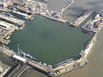 Oblique aerial view centred on the main basin, taken from the WSW.