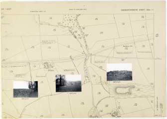 Antonine Wall Ordnance Survey 1954-57 working sheets map sheet 5