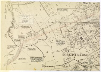 Antonine Wall Ordnance Survey 1954-57 working sheets map sheet 16