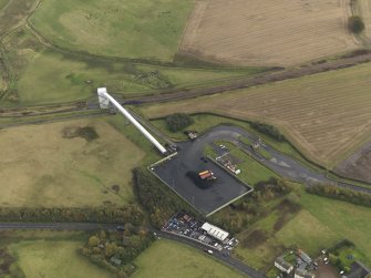 Oblique aerial view centred on the coal depot, taken from the WNW.