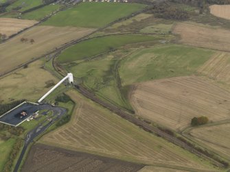 Oblique aerial view centred on the coal depot, taken from the SW.