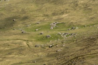 Hirta, Gleann Mor. View showing structures K-M from W.