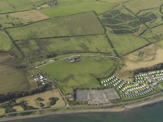 Oblique aerial view centred on the main aircraft repair area, taken from the E.