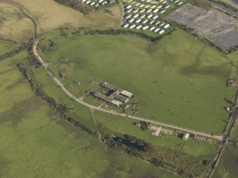 Oblique aerial view centred on the main aircraft repair area, taken from the SW.