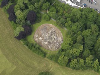 Oblique aerial view centred on the relief map of Scotland, taken from the SE.