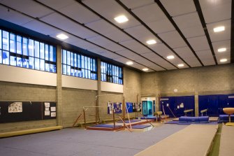 Interior. General view of gymnastics hall.