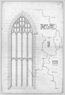 Elevation and details of window.