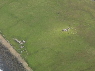 Oblique aerial view centred on the farmstead, taken from the SW.