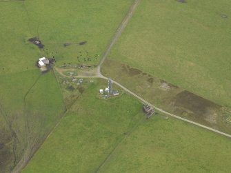 Oblique aerial view centred on the radar station, taken from the W.