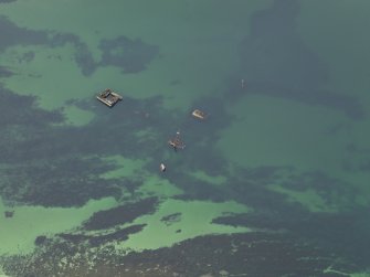 Oblique aerial view centred on the wreck, taken from the WNW.