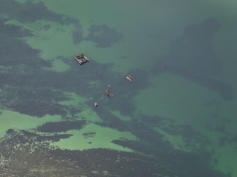 Oblique aerial view centred on the wreck, taken from the W.