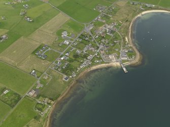 Oblique aerial view centred on the village, taken from the SW.