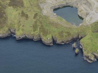 Oblique aerial view centred on the searchlight emplacements, taken from the S.